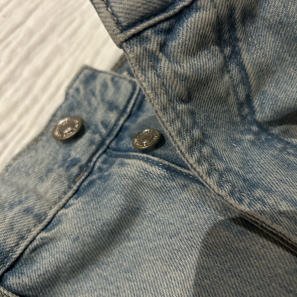 FREE PEOPLE WE THE FREE Ripple Wide Leg Crop Jeans NWT 29L LONG - Picture 10 of 14